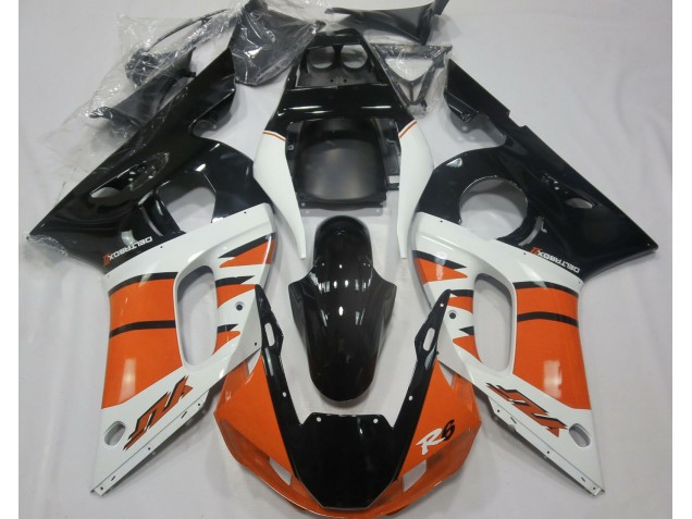 Best Gloss Orange and Black Yamaha R6 Motorcycle Fairings 1998-2002