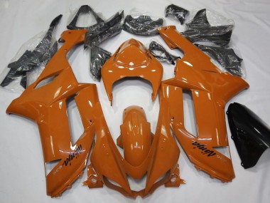 Best Gloss Orange Kawasaki ZX6R Motorcycle Fairings 2007-2008