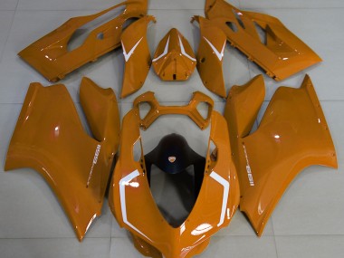 Best Gloss Orange & White Ducati 1199 Motorcycle Fairings