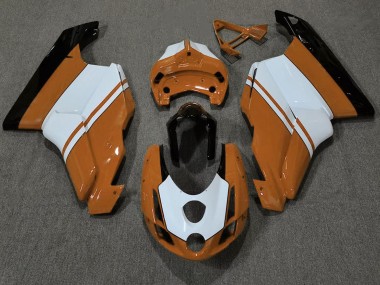Best Gloss Orange & White Ducati 749 999 Motorcycle Fairings 2003-2004