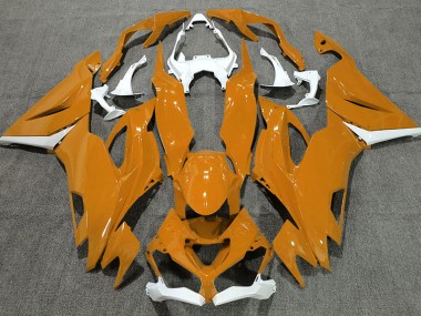 Best Gloss Orange & White Kawasaki ZX6R Motorcycle Fairings 2019-2020