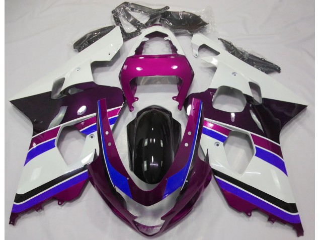 Best Gloss Pink and Blue Suzuki GSXR 600-750 Motorcycle Fairings 2004-2005
