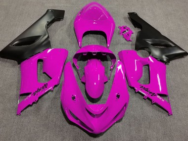 Best Gloss Pink Kawasaki ZX6R Motorcycle Fairings 2005-2006