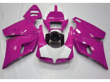 Best Gloss Pink & White Ducati 996 748 916 998 Motorcycle Fairings 1993-2005