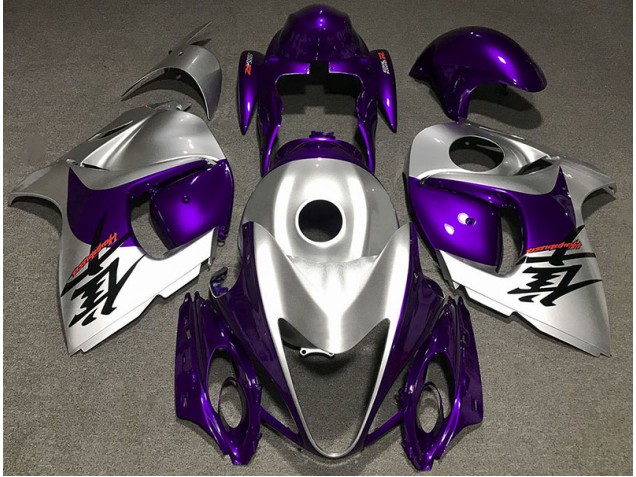 Best Gloss Purple and Silver Suzuki GSXR 1300 Motorcycle Fairings 2008-2019 Best Gloss Purple and Silver Suzuki GSXR 1300 Motorcycle Fairings 2008-2019