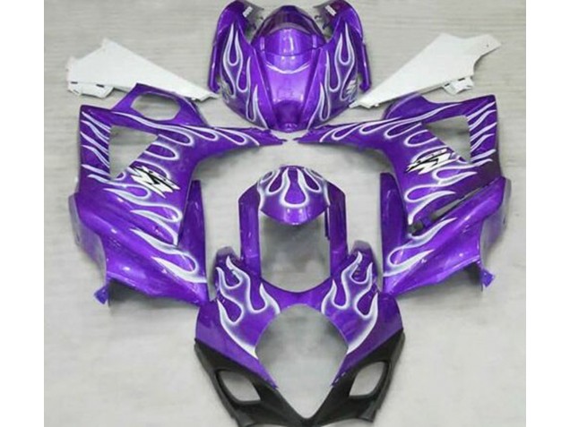 Best Gloss Purple and White Flame Suzuki GSXR 1000 Motorcycle Fairings 2007-2008 Best Gloss Purple and White Flame Suzuki GSXR 1000 Motorcycle Fairings 2007-2008
