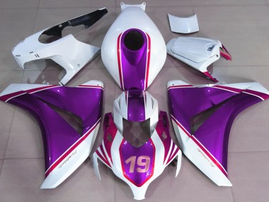 Best Gloss Purple and White Honda CBR1000RR Motorcycle Fairings 2008-2011