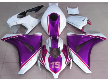 Best Gloss Purple and White Honda CBR1000RR Motorcycle Fairings 2008-2011
