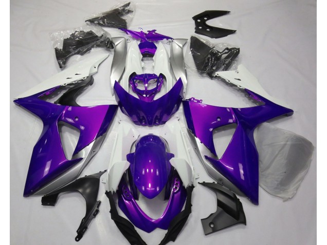 Best Gloss Purple & White Suzuki GSXR 1000 Motorcycle Fairings 2009-2016 Best Gloss Purple & White Suzuki GSXR 1000 Motorcycle Fairings 2009-2016