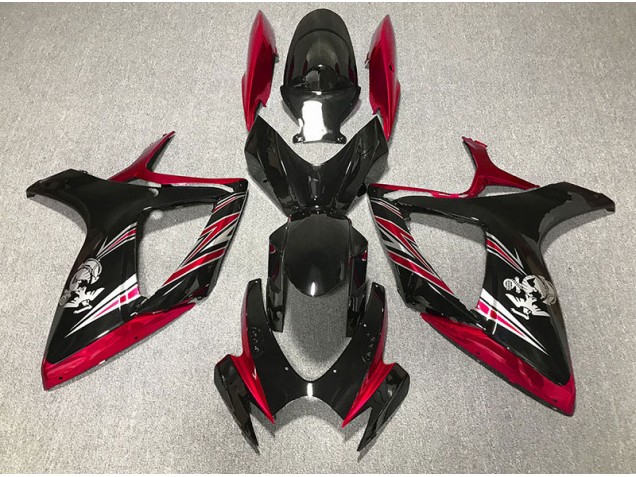 Best Gloss Red and Black Design Suzuki GSXR 600-750 Motorcycle Fairings 2006-2007 Best Gloss Red and Black Design Suzuki GSXR 600-750 Motorcycle Fairings 2006-2007
