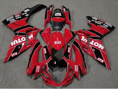 Best Gloss Red and Black Motul Suzuki GSXR 600-750 Motorcycle Fairings 2011-2020
