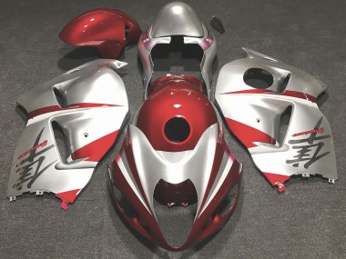 Best Gloss Red and Silver Suzuki GSXR 1300 Motorcycle Fairings 1997-2007