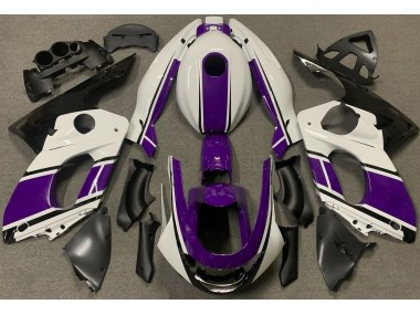 Best Gloss White and Dark Purple Yamaha YZF600 Motorcycle Fairings 1998-2007