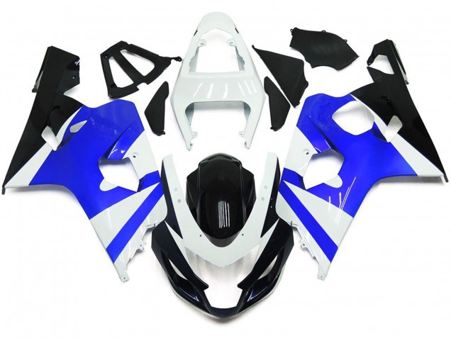 Best Gloss White and Gloss Blue Suzuki GSXR 600-750 Motorcycle Fairings 2004-2005