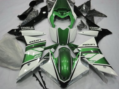 Best Gloss White and Green Yamaha R1 Motorcycle Fairings 2007-2008