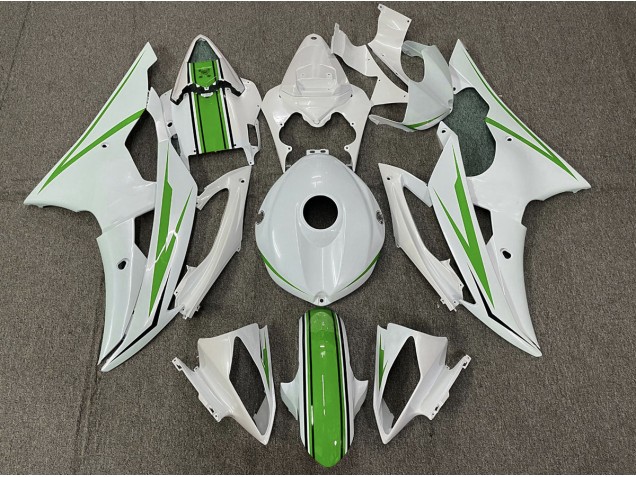 Best Gloss White and Green Yamaha R6 Motorcycle Fairings 2008-2016 Best Gloss White and Green Yamaha R6 Motorcycle Fairings 2008-2016