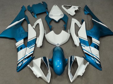 Best Gloss White and Light Blue OEM Style Yamaha R6 Motorcycle Fairings 2008-2016