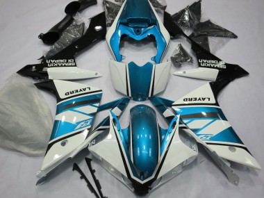 Best Gloss White and Light Blue Yamaha R1 Motorcycle Fairings 2007-2008