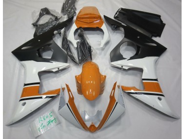 Best Gloss White and Orange Yamaha R6 Motorcycle Fairings 2003-2005