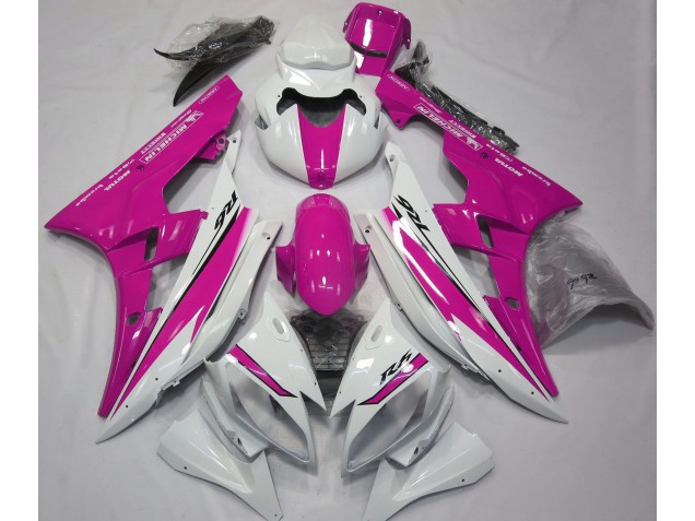 Best Gloss White and Pink Yamaha R6 Motorcycle Fairings 2006-2007 Best Gloss White and Pink Yamaha R6 Motorcycle Fairings 2006-2007