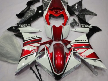 Best Gloss White and Red Yamaha R1 Motorcycle Fairings 2007-2008