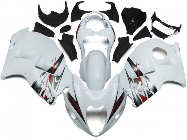 Best Gloss White and Silver Style Suzuki GSXR 1300 Motorcycle Fairings 1997-2007 Best Gloss White and Silver Style Suzuki GSXR 1300 Motorcycle Fairings 1997-2007