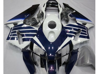 Best Gloss White & Blue Fade Honda CBR600RR Motorcycle Fairings 2003-2004