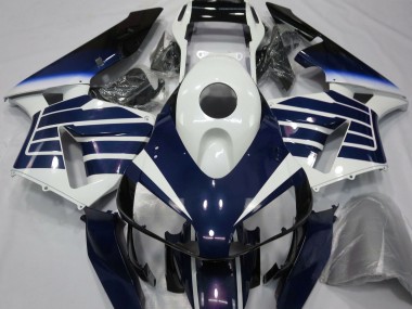 Best Gloss White & Blue Fade Honda CBR600RR Motorcycle Fairings 2003-2004