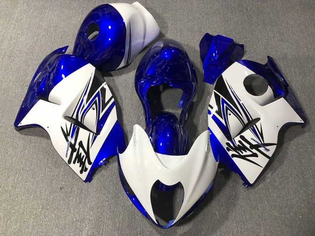 Best Gloss White & Blue Suzuki GSXR 1300 Motorcycle Fairings 1997-2007 Best Gloss White & Blue Suzuki GSXR 1300 Motorcycle Fairings 1997-2007
