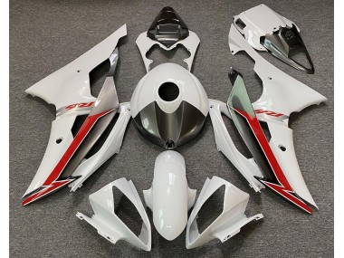 Best Gloss White Silver and Red Yamaha R6 Motorcycle Fairings 2008-2016