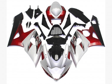 Best Gloss White Style with Silver Hints and Bronze Suzuki GSXR 1000 Motorcycle Fairings 2005-2006