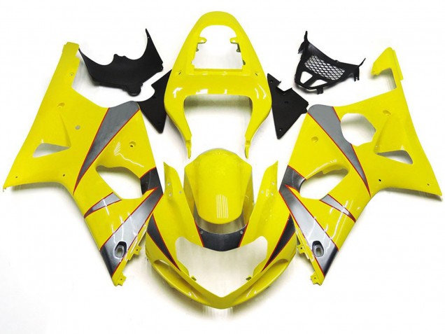 Best Gloss Yellow and Silver R Kit Suzuki GSXR 1000 Motorcycle Fairings 2000-2002 Best Gloss Yellow and Silver R Kit Suzuki GSXR 1000 Motorcycle Fairings 2000-2002