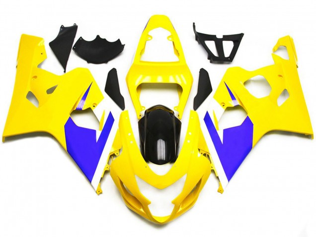 Best Gloss Yellow and Vibrant Blue Custom Suzuki GSXR 600-750 Motorcycle Fairings 2004-2005 Best Gloss Yellow and Vibrant Blue Custom Suzuki GSXR 600-750 Motorcycle Fairings 2004-2005