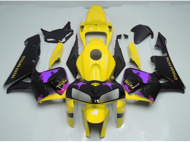 Best Gloss Yellow & Purple Splatter Honda CBR600RR Motorcycle Fairings 2005-2006 Best Gloss Yellow & Purple Splatter Honda CBR600RR Motorcycle Fairings 2005-2006