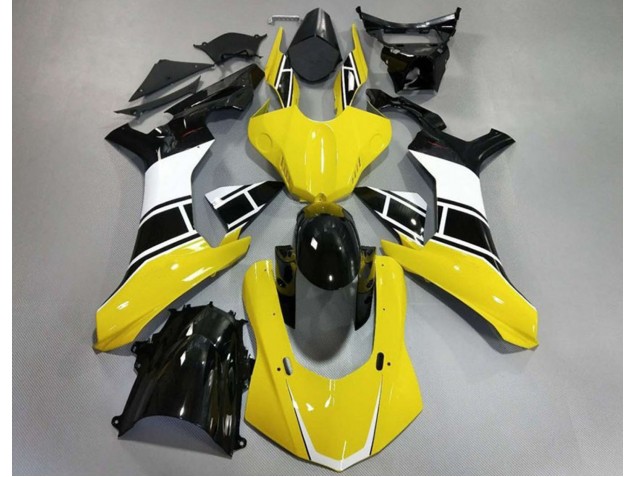 Best Gloss Yellow White and Black Yamaha R1 Motorcycle Fairings 2015-2019