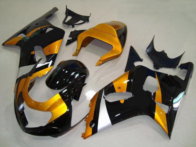 Best Gold and Black Suzuki GSXR 600-750 Motorcycle Fairings 2001-2003