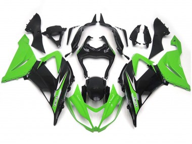 Best Green and Black Vibrant OEM Style Kawasaki ZX6R Motorcycle Fairings 2013-2018