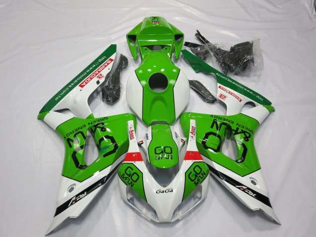 Best Green and White Honda CBR1000RR Motorcycle Fairings 2006-2007