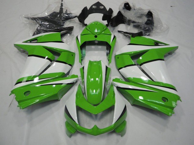 Best Green and White Kawasaki Ninja 250 Motorcycle Fairings 2008-2013 Best Green and White Kawasaki Ninja 250 Motorcycle Fairings 2008-2013