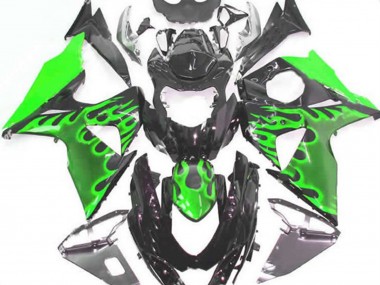 Best Green Flame Suzuki GSXR 1000 Motorcycle Fairings 2009-2016