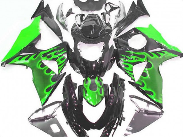 Best Green Flame Suzuki GSXR 1000 Motorcycle Fairings 2009-2016 Best Green Flame Suzuki GSXR 1000 Motorcycle Fairings 2009-2016