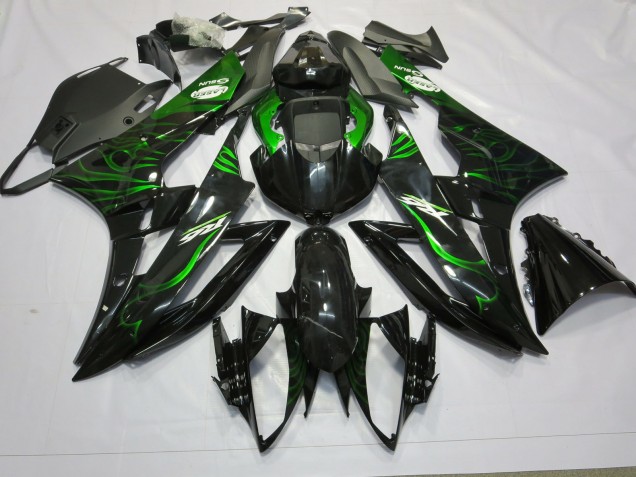 Best Green Flame Yamaha R6 Motorcycle Fairings 2006-2007 Best Green Flame Yamaha R6 Motorcycle Fairings 2006-2007