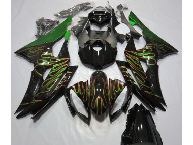 Best Green Flame Yamaha R6 Motorcycle Fairings 2008-2016