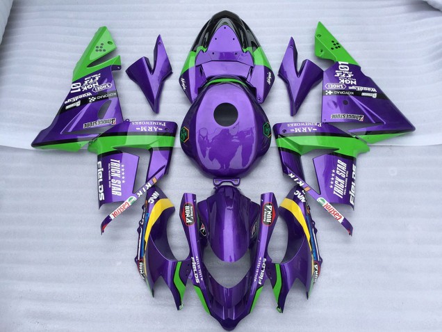 Best Green Purple Trick Star Kawasaki ZX10R Motorcycle Fairings 2004-2005 Best Green Purple Trick Star Kawasaki ZX10R Motorcycle Fairings 2004-2005