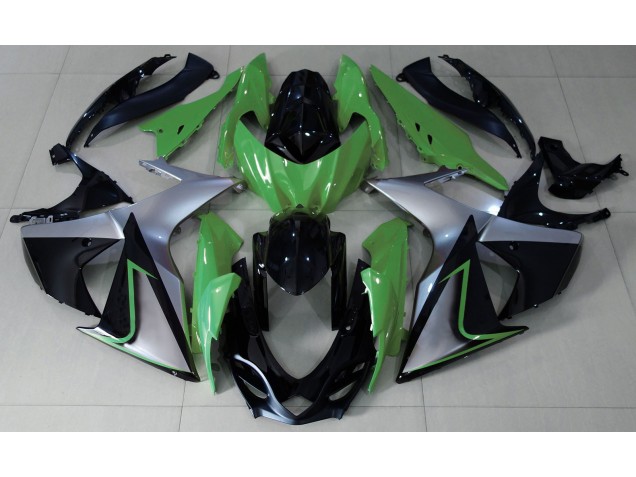 Best Green Silver and Black Suzuki GSXR 1000 Motorcycle Fairings 2009-2016 Best Green Silver and Black Suzuki GSXR 1000 Motorcycle Fairings 2009-2016