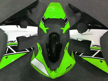 Best Green White and Black Yamaha R6 Motorcycle Fairings 2003-2005