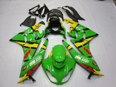 Best Green Yellow Kawasaki ZX6R Motorcycle Fairings 2009-2012