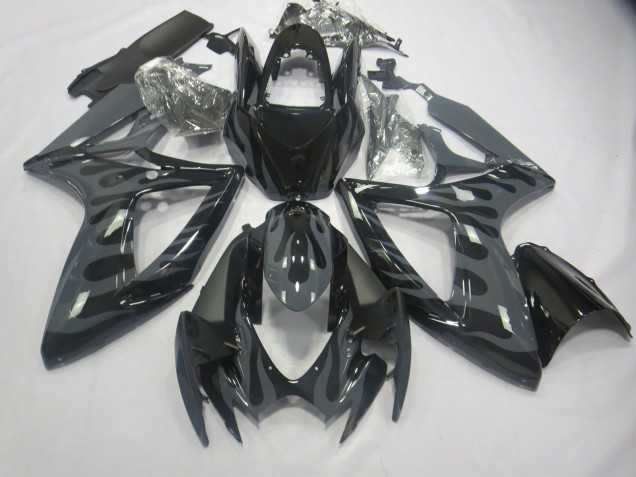 Best Grey Flame Suzuki GSXR 600-750 Motorcycle Fairings 2006-2007 Best Grey Flame Suzuki GSXR 600-750 Motorcycle Fairings 2006-2007