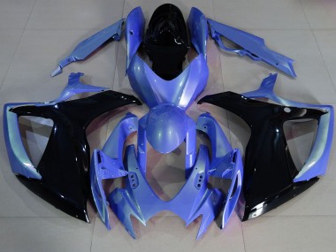 Best Light Blue and Black Suzuki GSXR 600-750 Motorcycle Fairings 2006-2007