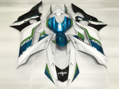 Best Light Blue and Gloss White Yamaha R6 Motorcycle Fairings 2017-2019